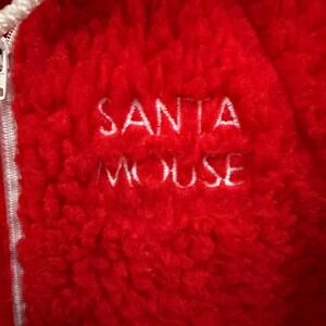 Vtg Santa Mouse‎ Infant Fleece Suit 6–12 Months Made in USA (JCPenney)